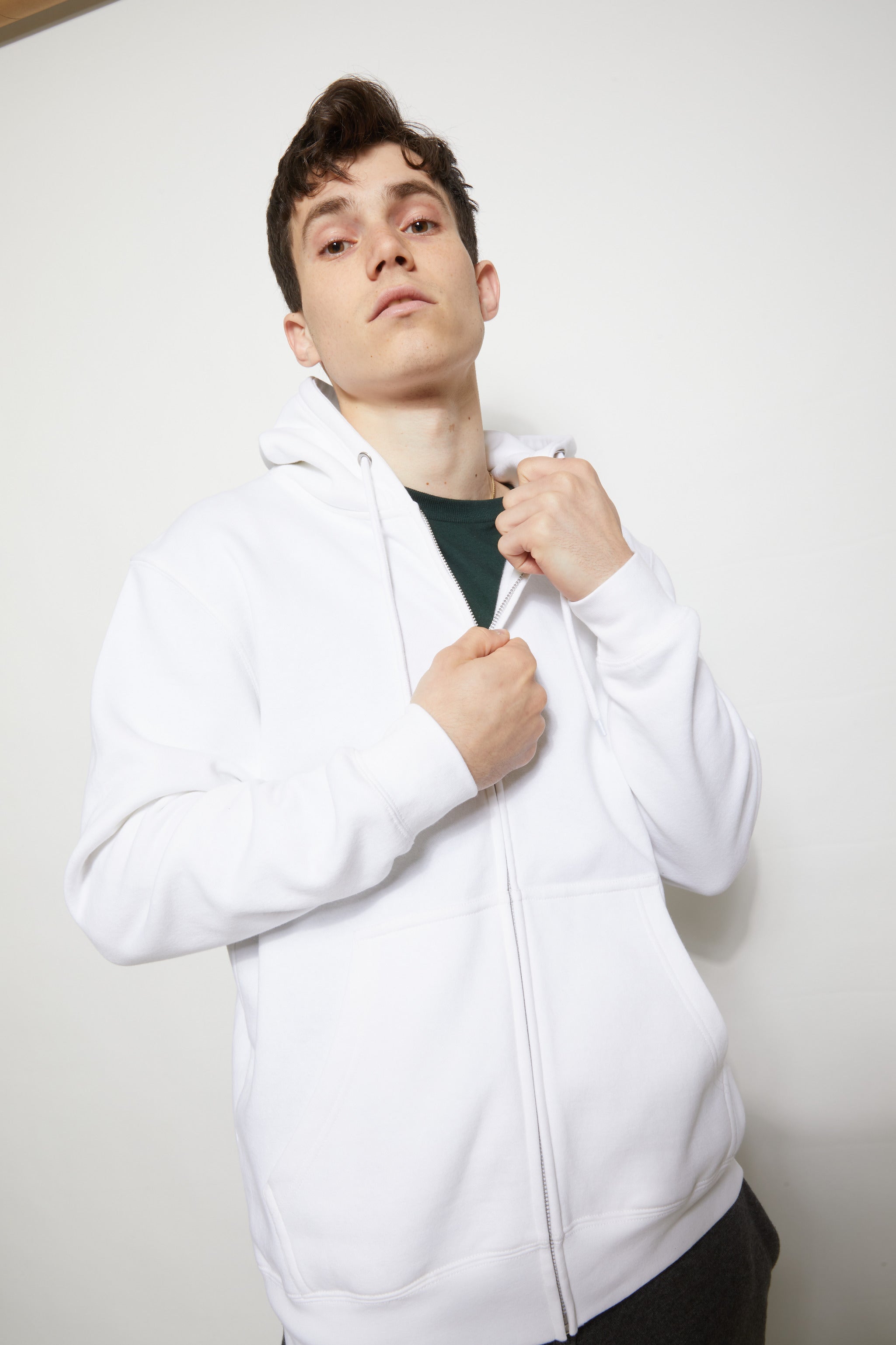 CR Selly THUMBS CUT HOODIE White L トップス